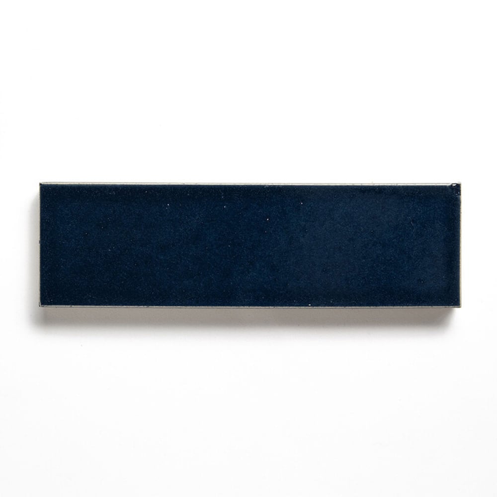 Navy Leather Subway Glazed Terracotta Tiles 2 1/4x7 9/16 Thin Brick Leather 2x8 Tiles