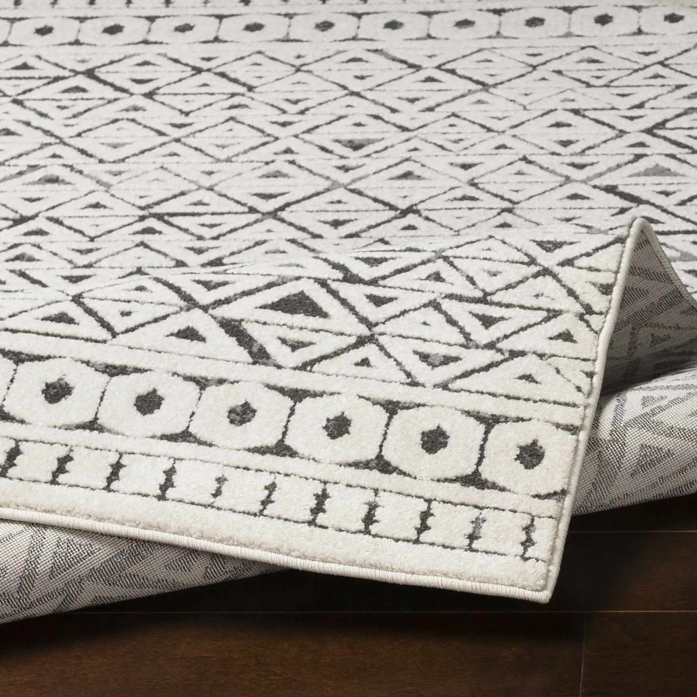 Naylor Beige/Charcoal Rug - Clearance by Boutique Rugs
