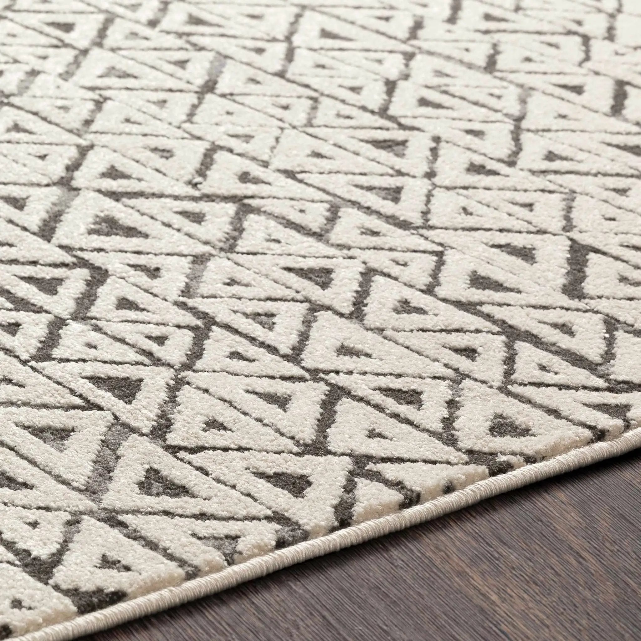 Naylor Beige/Charcoal Rug - Clearance by Boutique Rugs
