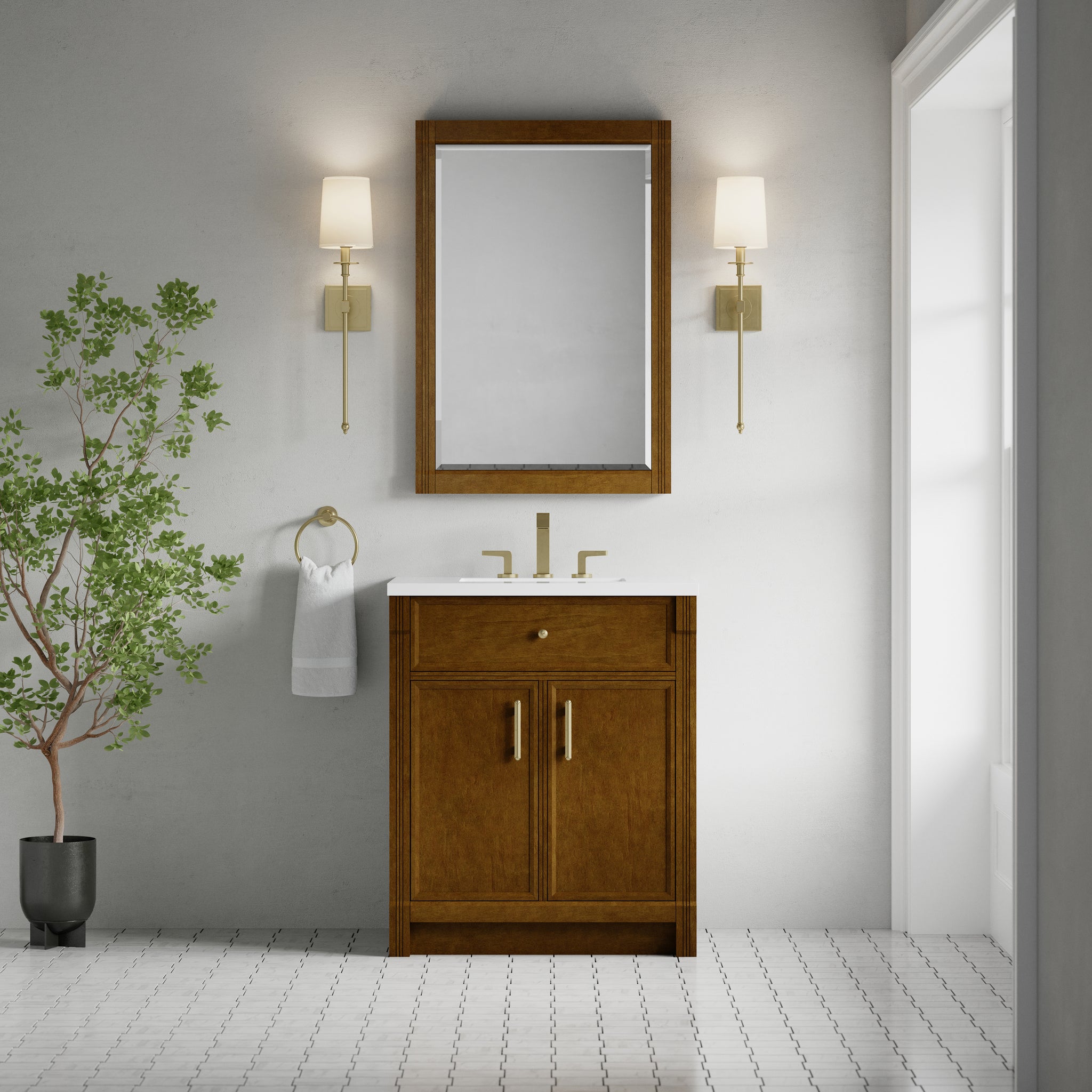 James Martin Bellshire 30" Single Bathroom Vanity, Honey Oak, view 31