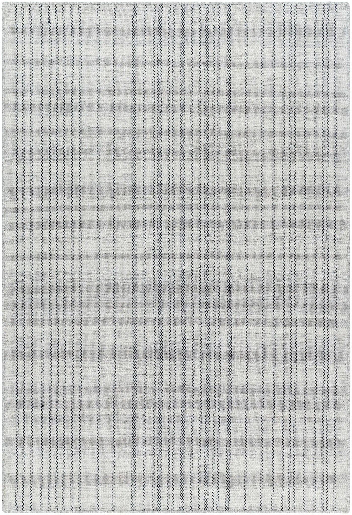 Nissa Blue Gray Checkered Area Rug - Clearance by Boutique Rugs