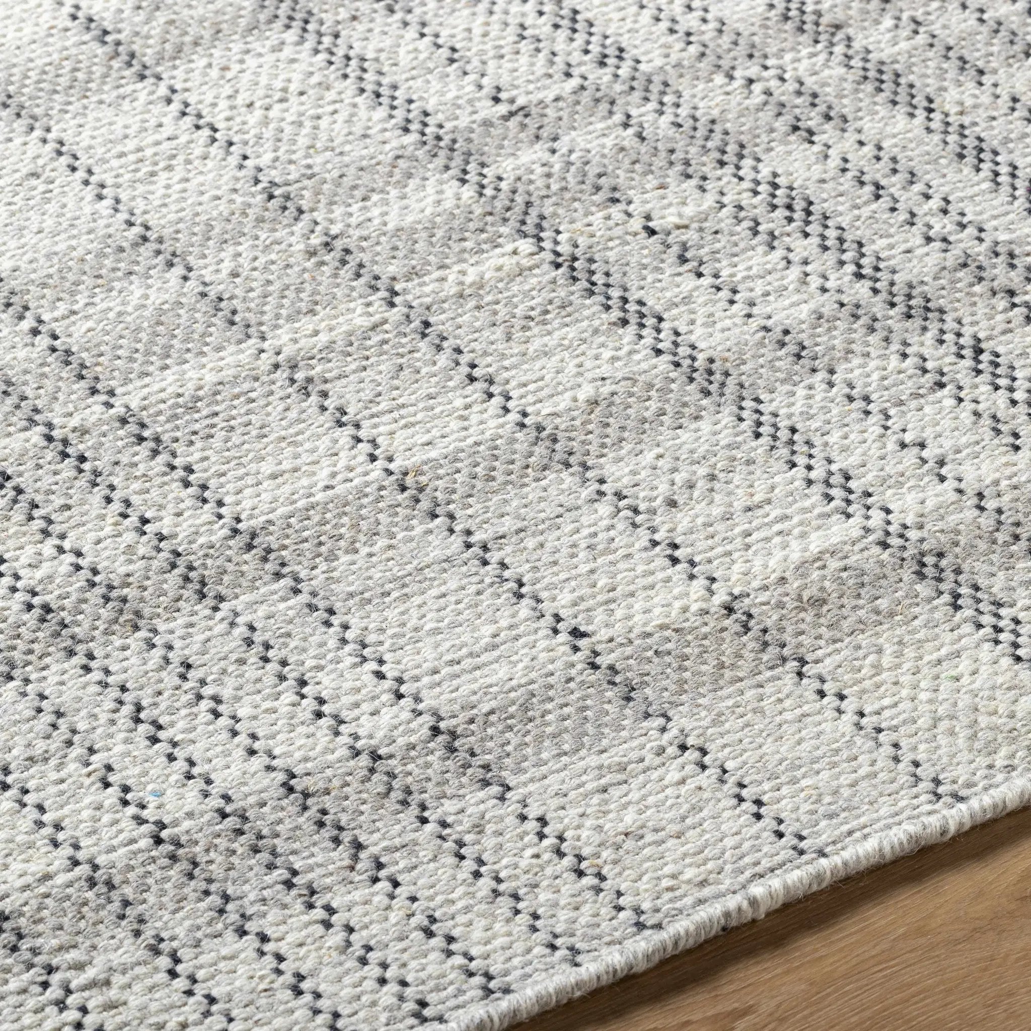Nissa Blue Gray Checkered Area Rug - Clearance by Boutique Rugs
