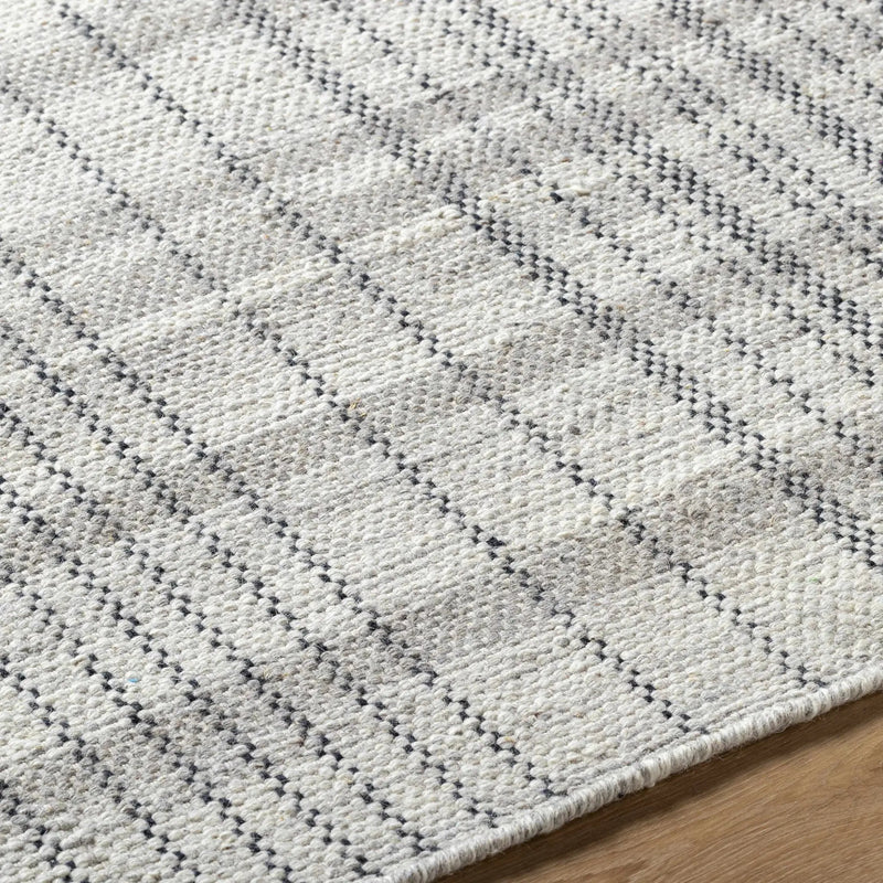 Nissa Blue Gray Checkered Area Rug - Clearance by Boutique Rugs