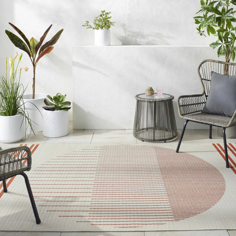 Nabil Cream Outdoor Area Rug - Clearance by Boutique Rugs