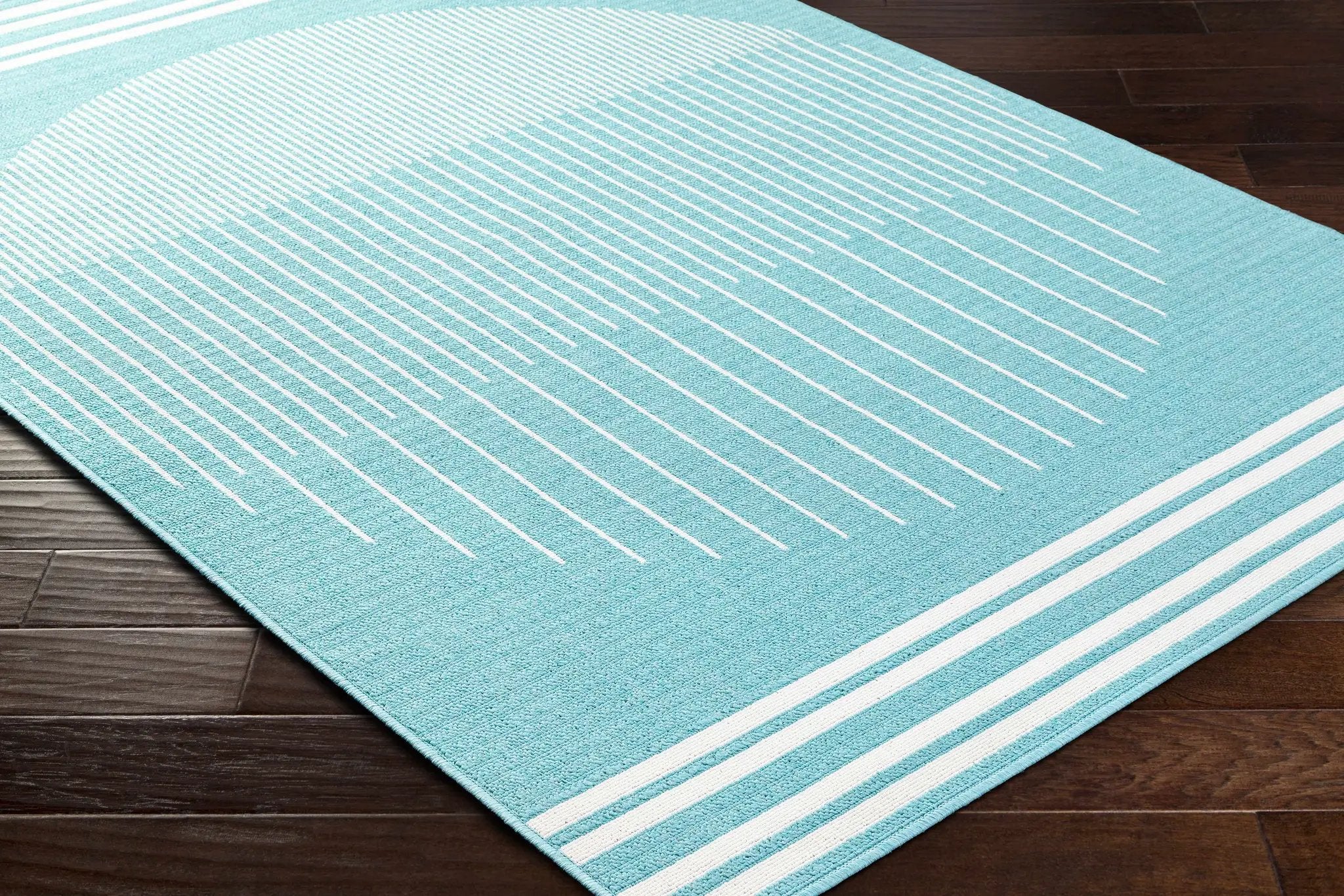 Nabil Aqua Outdoor Area Rug - Clearance by Boutique Rugs