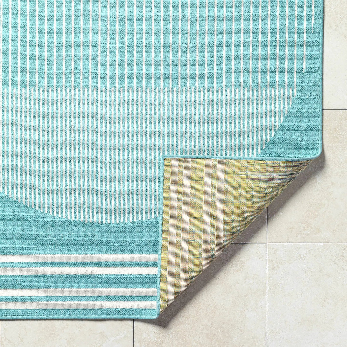 Nabil Aqua Outdoor Area Rug - Clearance by Boutique Rugs