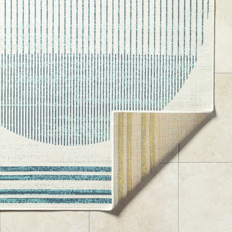 Nabil Slate Blue Outdoor Area Rug - Clearance by Boutique Rugs