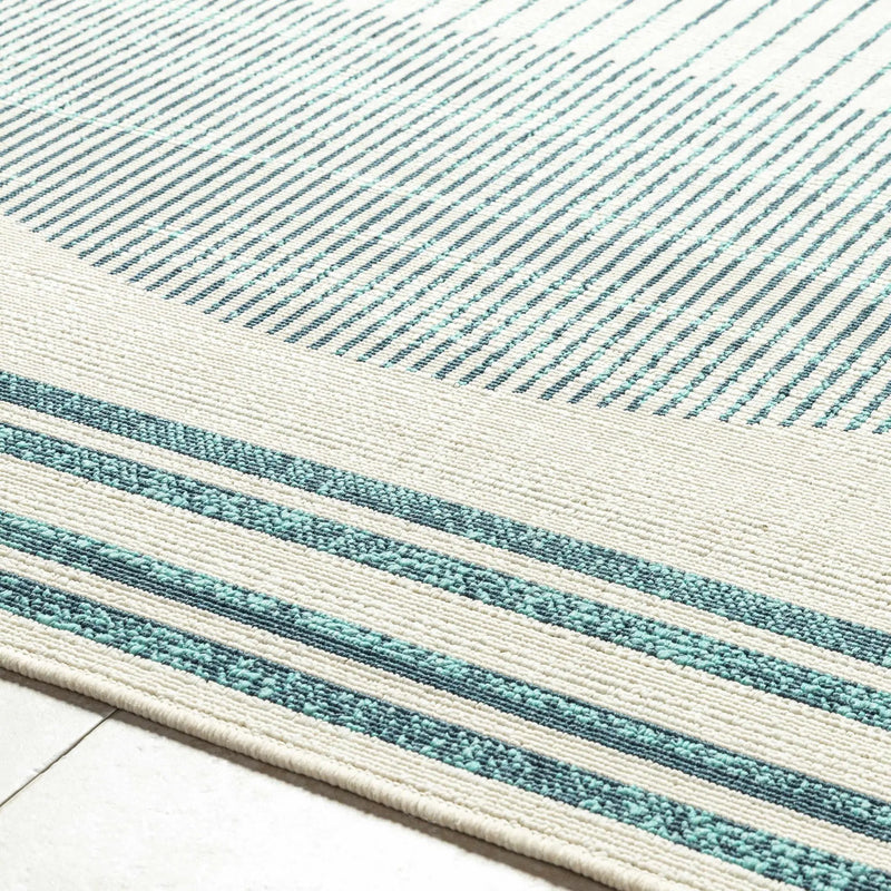 Nabil Slate Blue Outdoor Area Rug - Clearance by Boutique Rugs