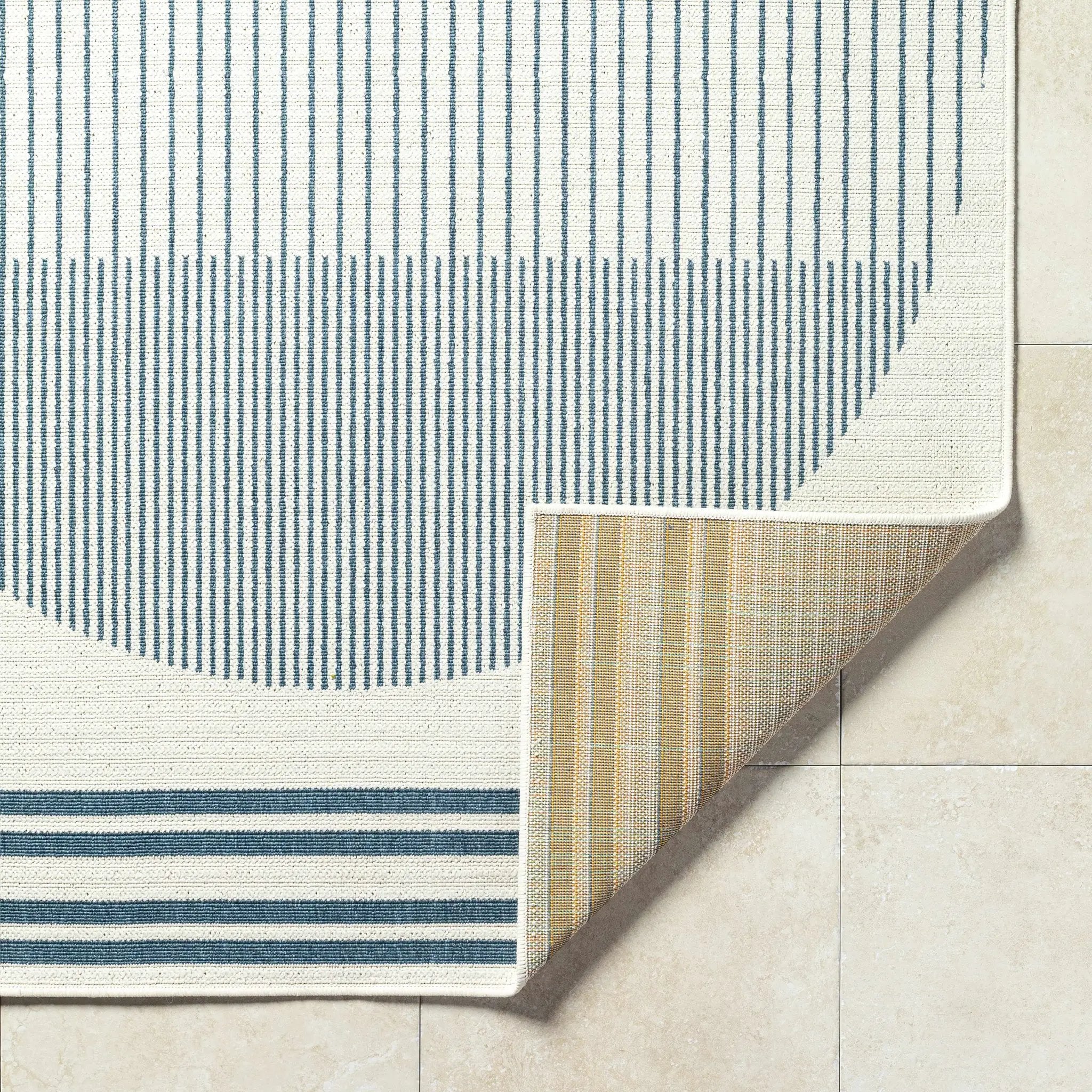 Nabil Midnight Blue Outdoor Area Rug - Clearance by Boutique Rugs