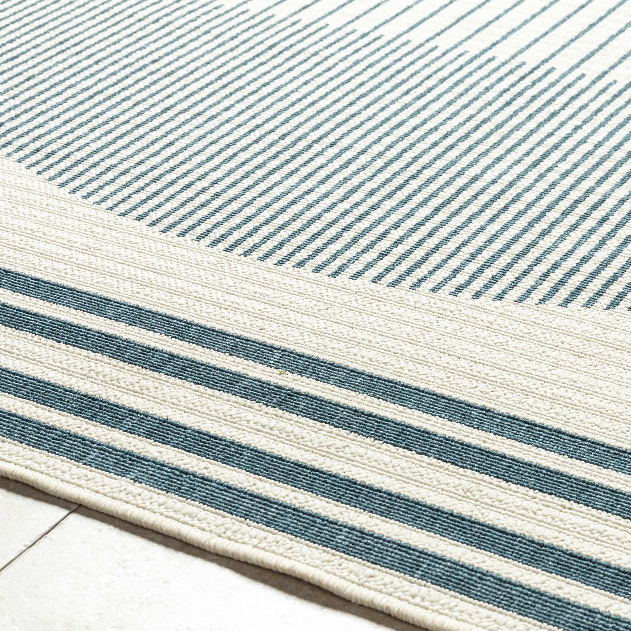Nabil Midnight Blue Outdoor Area Rug - Clearance by Boutique Rugs
