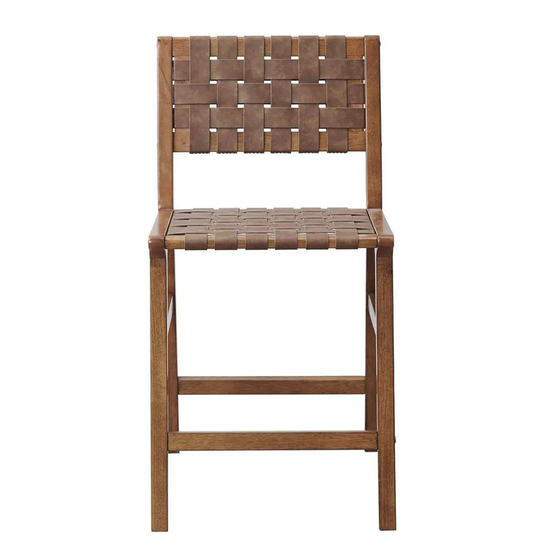 Nebuluxe Faux Leather Woven Counter Stool by HouseOfZazla