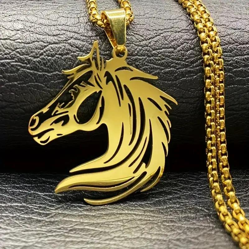 Necklace - Golden Stainless Steel Pendant by House Of Avana