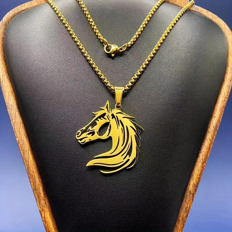 Necklace - Golden Stainless Steel Pendant by House Of Avana