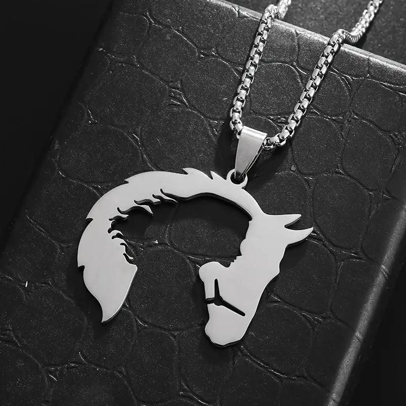 Necklace - Hollow Stainless Steel Pendant by House Of Avana