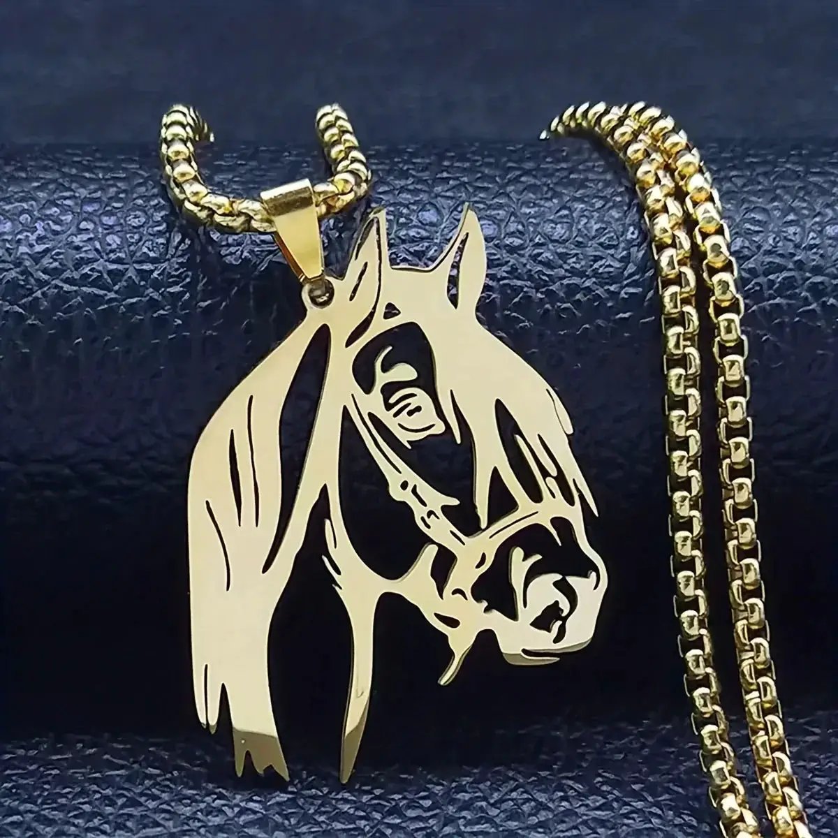 Necklace - Horse Head Stainless Steel by House Of Avana