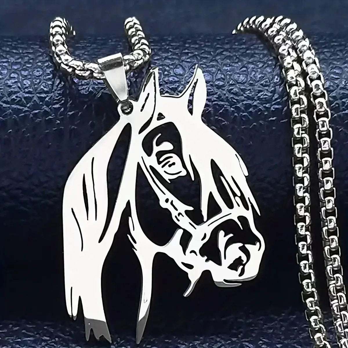 Necklace - Horse Head Stainless Steel by House Of Avana
