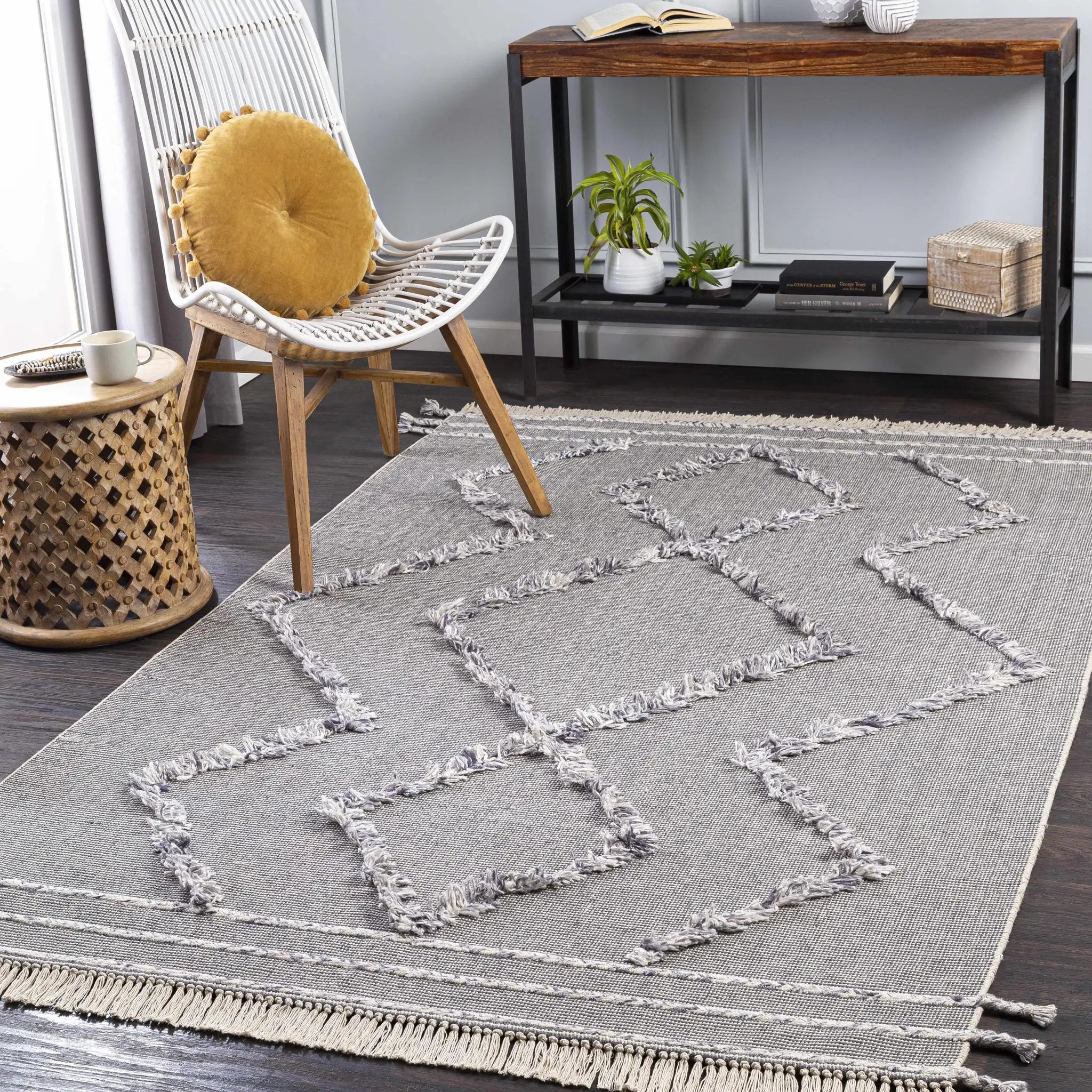 Needville Gray High-Low Rug - Clearance by Boutique Rugs