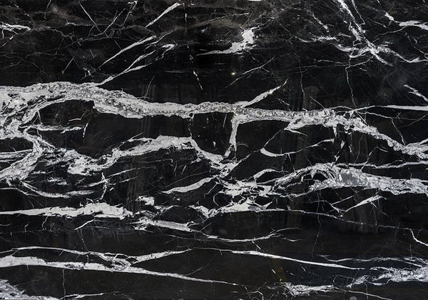 Negro Marquina Supreme Polished Marble Slab Random 1 1/4
