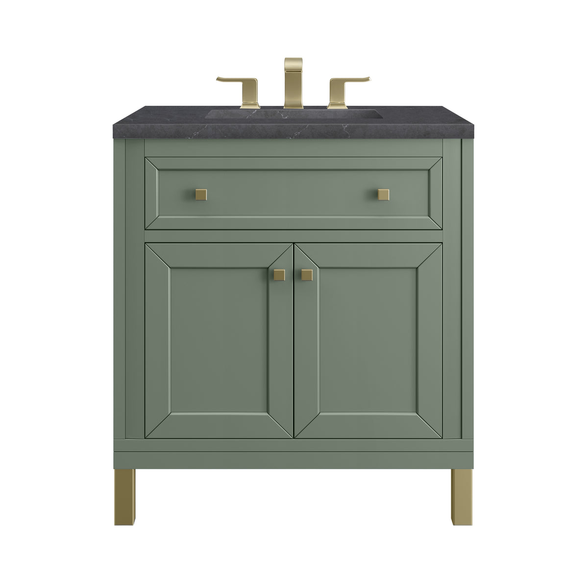 James Martin Chicago 30" Single Bathroom Vanity, Smokey Celadon, view 35