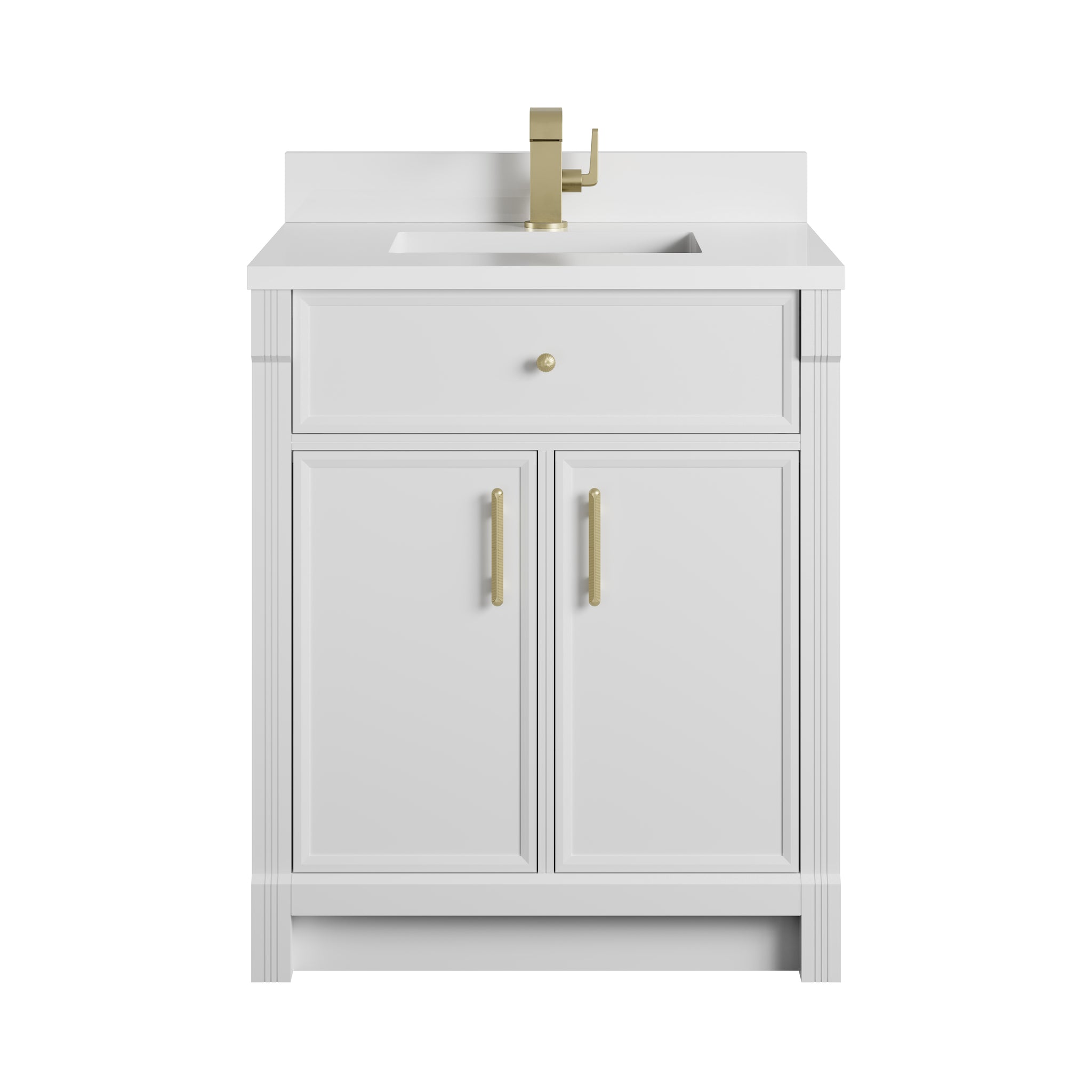 James Martin Bellshire 30" Single Bathroom Vanity, Bright White by James Martin