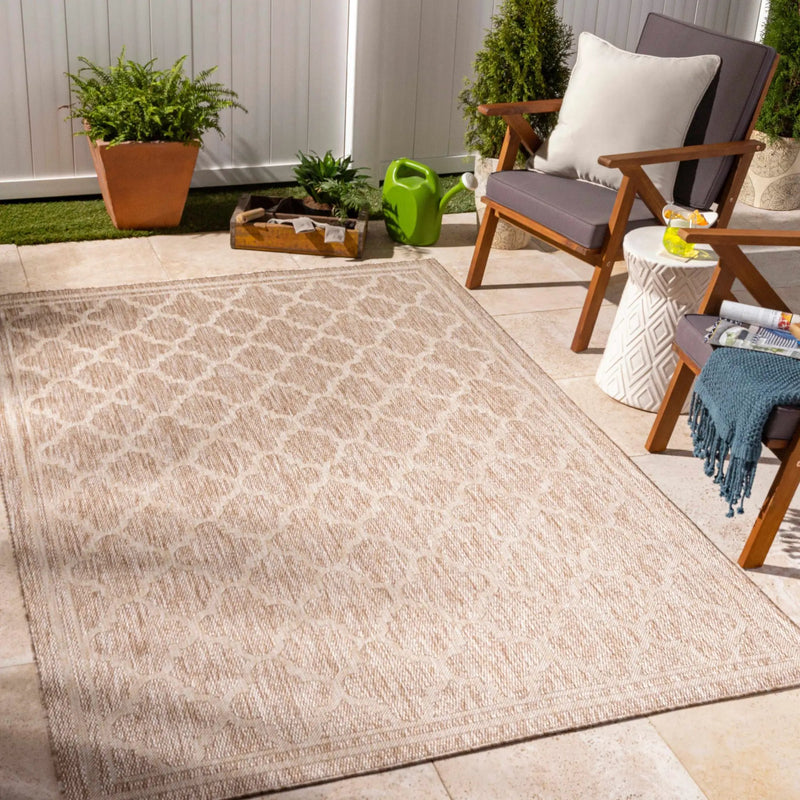Noam Tan Indoor & Outdoor Rug - Clearance by Boutique Rugs