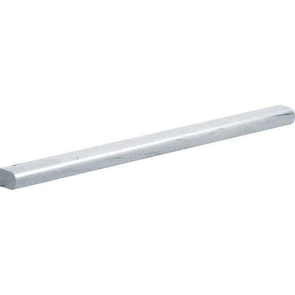 Neptune White Honed Pencil Liner Marble Moldings 1/2x12