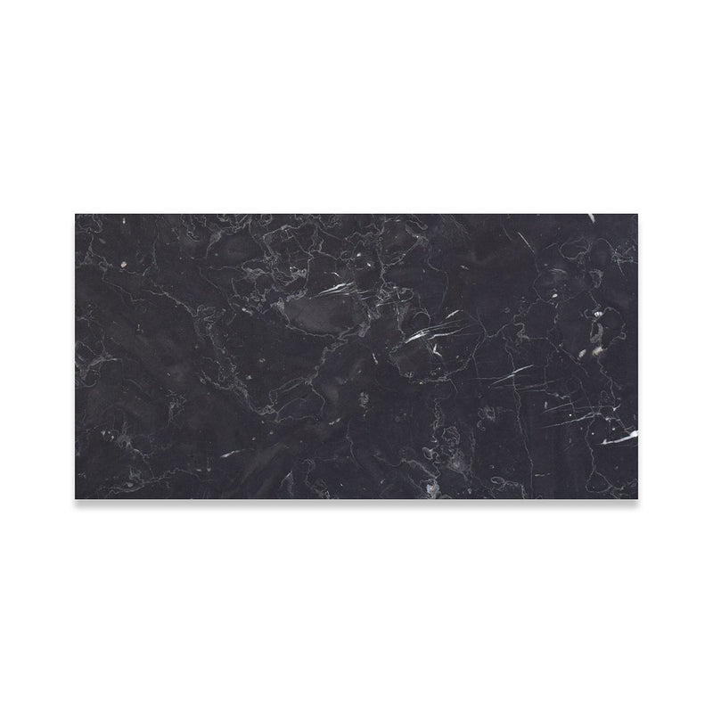 Nero Marquina Premium Honed Marble Tiles 3x6 Marble Honed 2x6 Tiles