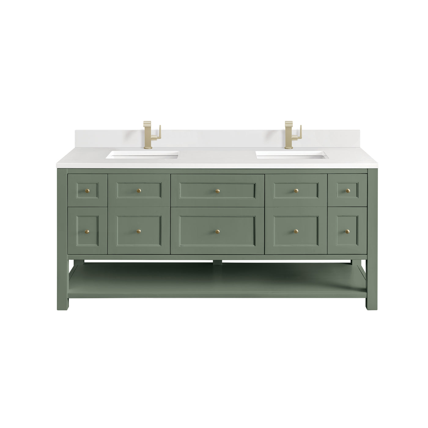 James Martin Breckenridge 72" Double Bathroom Vanity, Smokey Celadon by James Martin