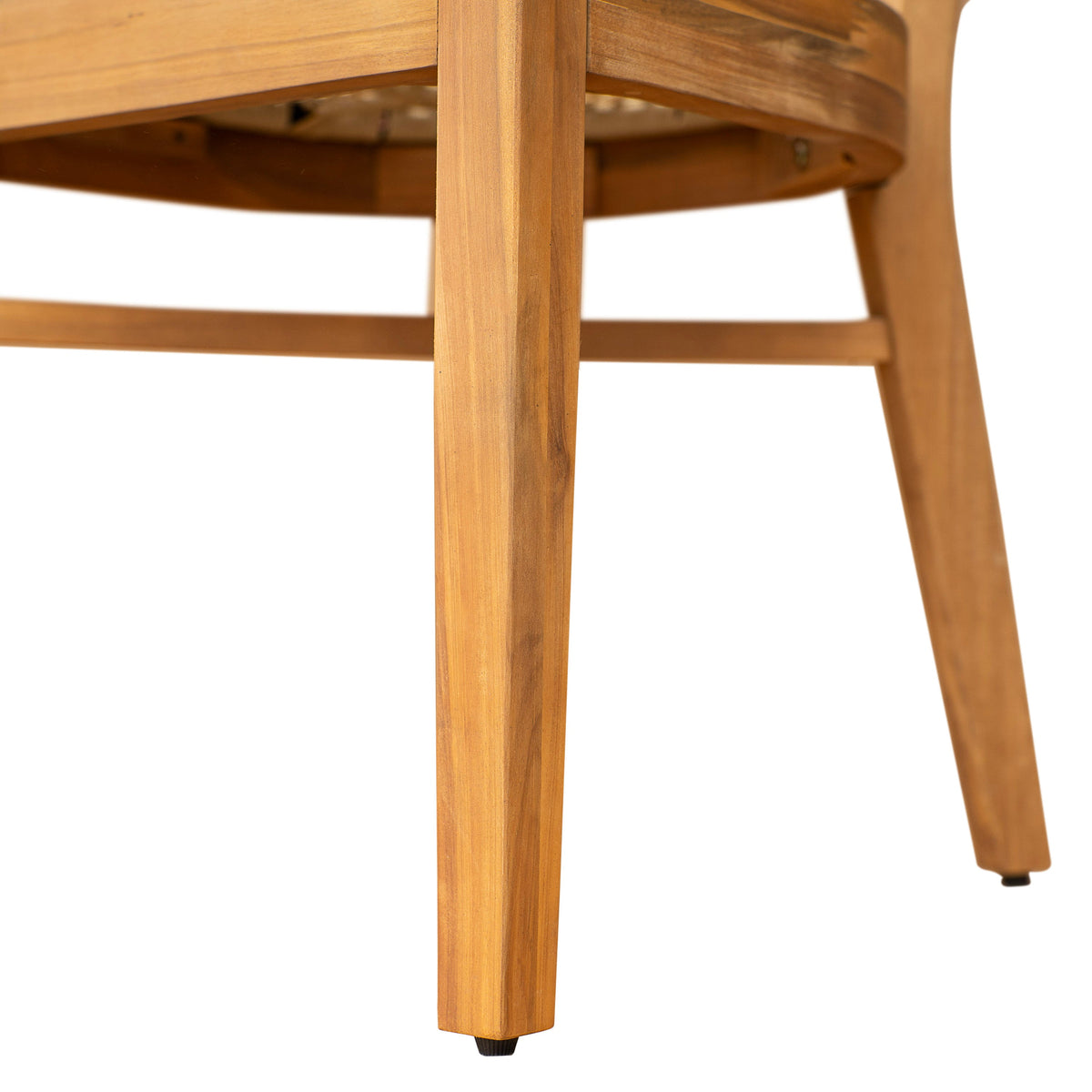 Netro Acacia Wood Dining Chair with Light Brown Wicker, photo 15 of 19