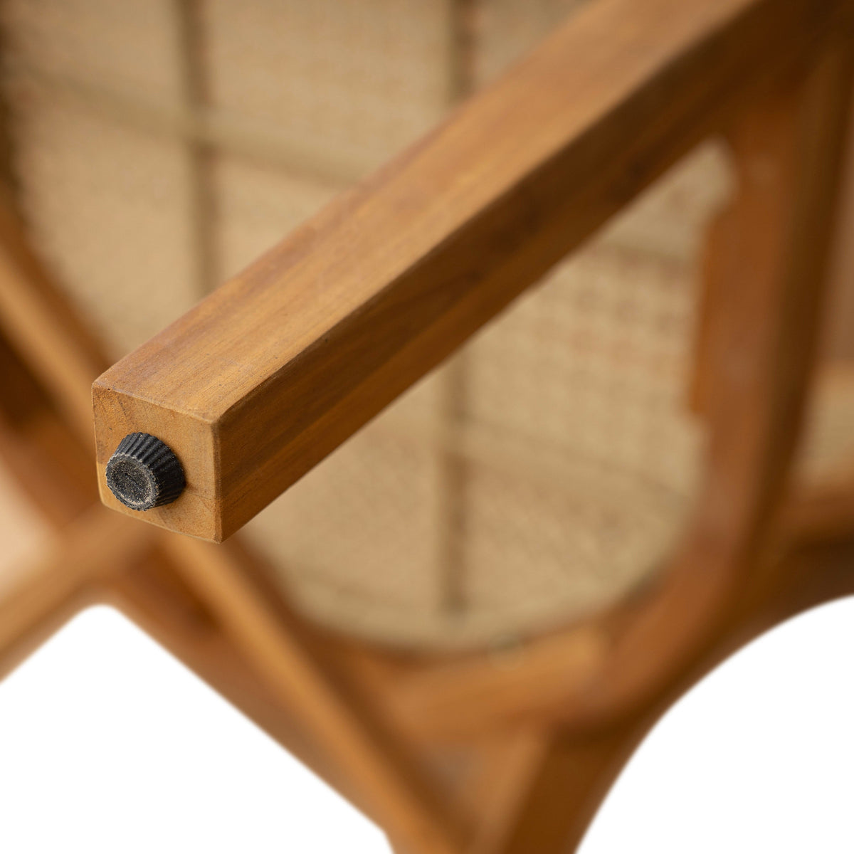 Netro Acacia Wood Dining Chair with Light Brown Wicker, photo 19 of 19