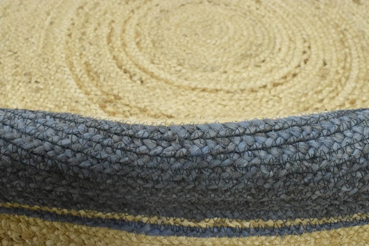 100% ALL NATURAL FIBER HAND BRAIDED BOHO ROUND JUTE RUG | JR25R by The Rug Decor