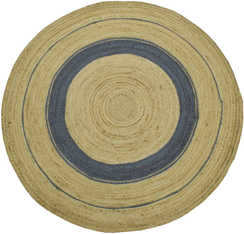 100% ALL NATURAL FIBER HAND BRAIDED BOHO ROUND JUTE RUG | JR25R by The Rug Decor