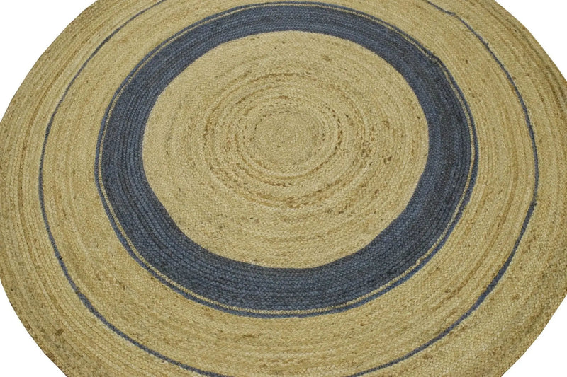 100% ALL NATURAL FIBER HAND BRAIDED BOHO ROUND JUTE RUG | JR25R by The Rug Decor