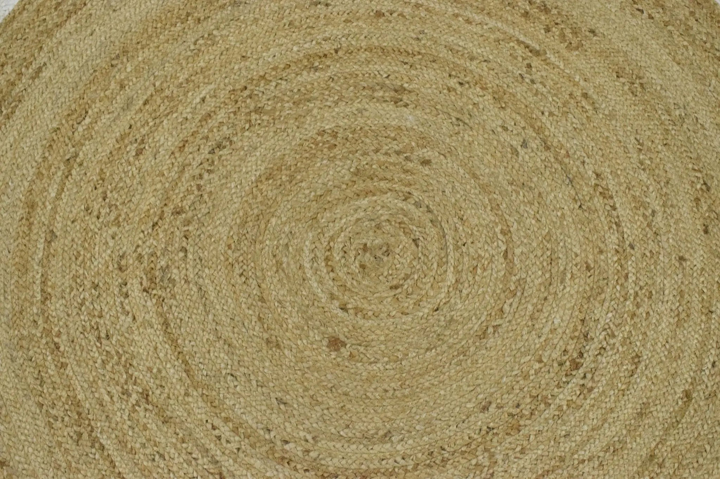 100% ALL NATURAL FIBER HAND BRAIDED BOHO WHITE ROUND JUTE RUG | JR4 by The Rug Decor
