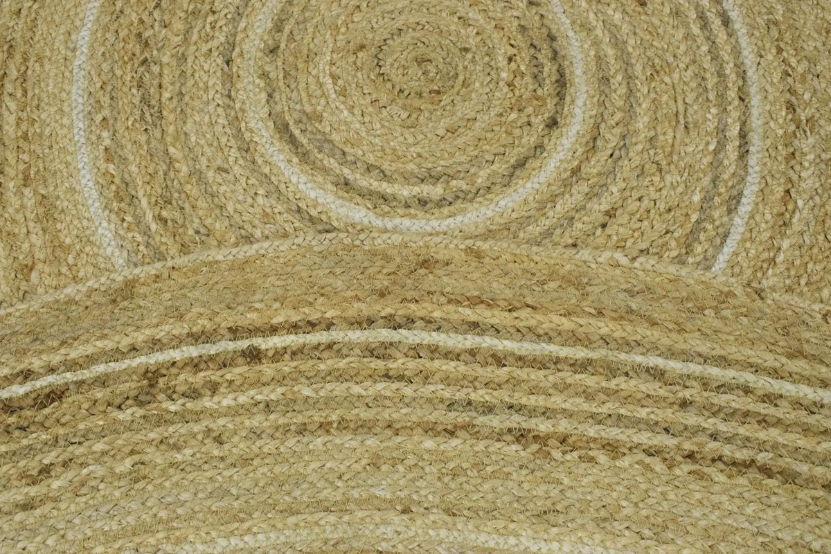 100% ALL NATURAL FIBER HAND BRAIDED BOHO ROUND JUTE RUG | JR5 by The Rug Decor