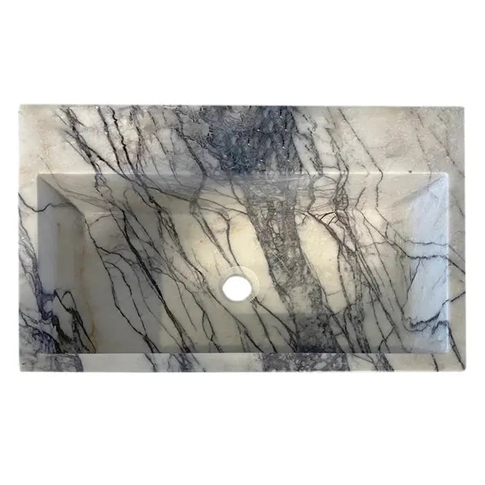 Turkish Marble Wall-Mount Bathroom Sink with Backsplash 16 x 24 x 12 by GobekDesign