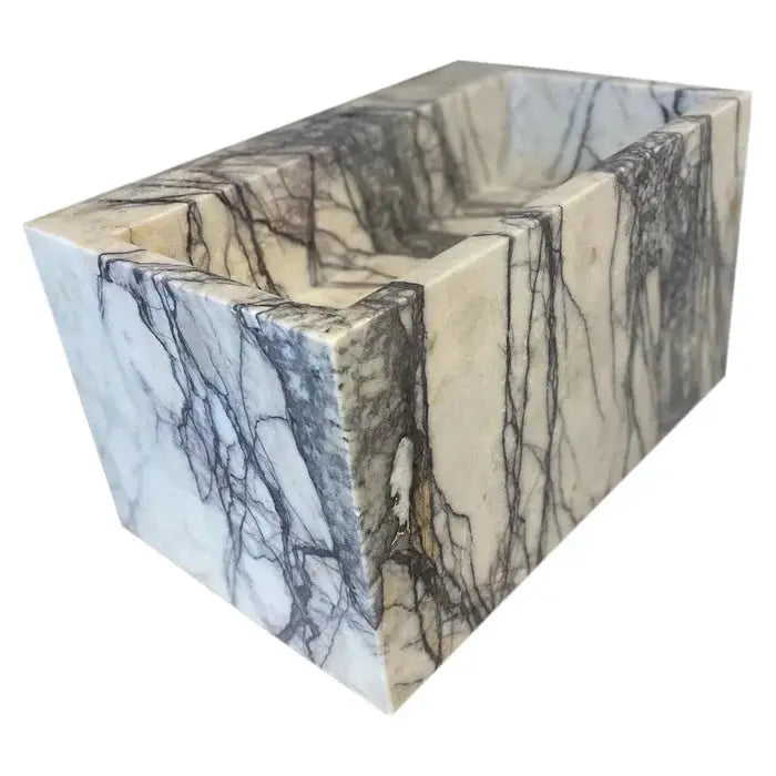Turkish Marble Wall-Mount Bathroom Sink with Backsplash 16 x 24 x 12 by GobekDesign