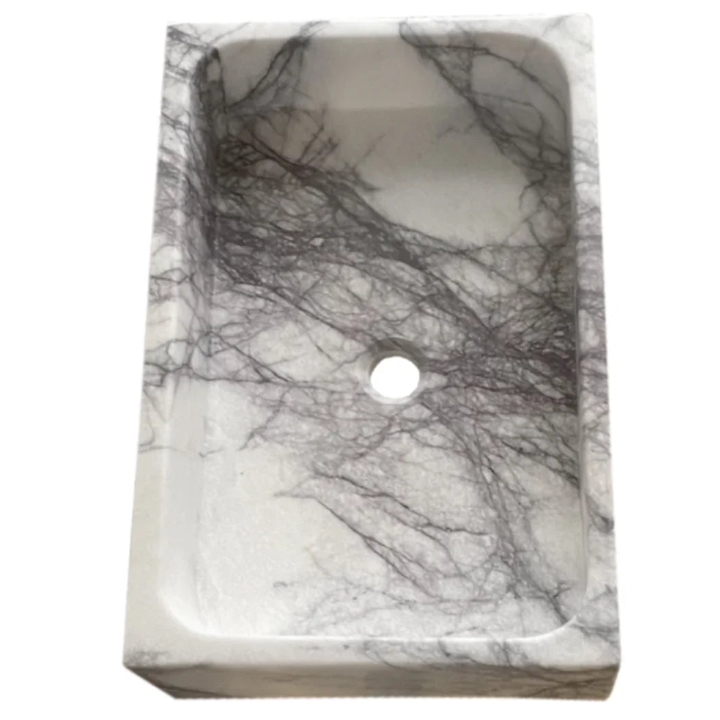 New York Marble Rectangular Wall-mount Bathroom Sink Polished (W)16" (L)24" (H)5" by GobekDesign