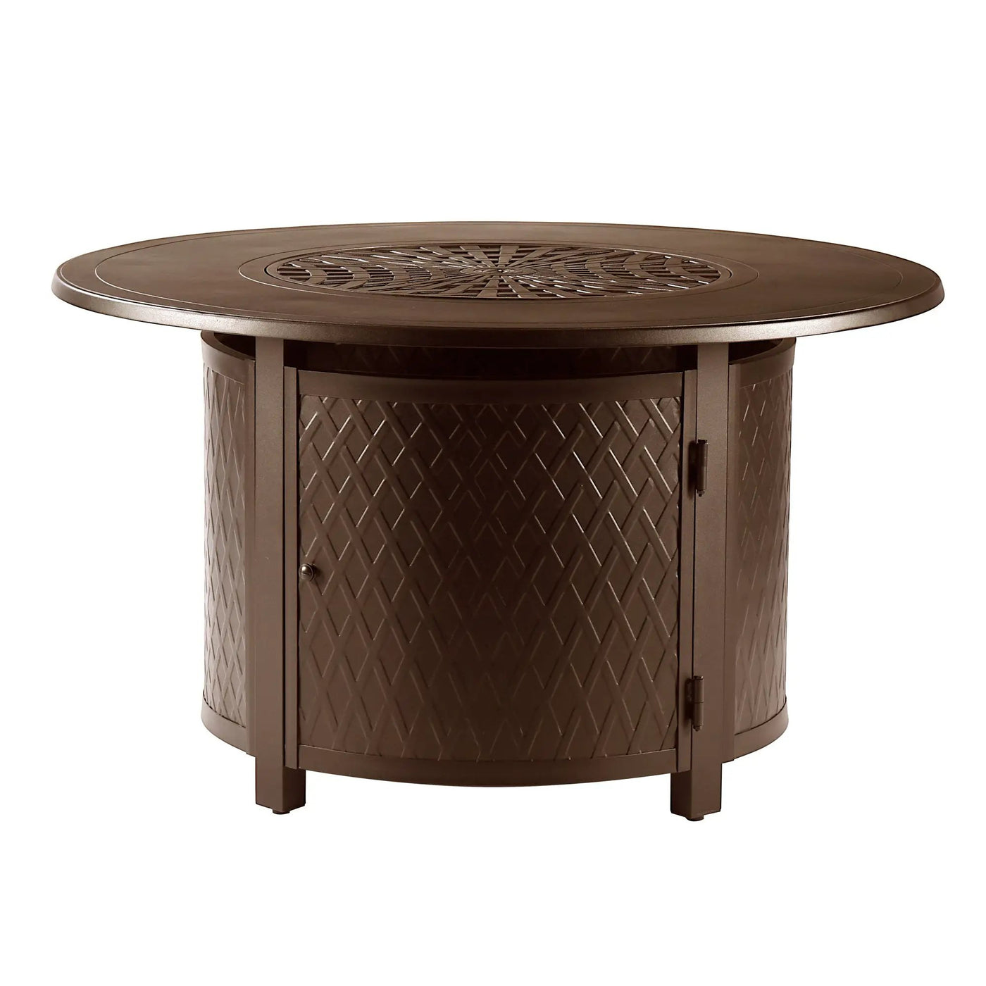 Aluminum 44-in Round Propane Fire Table with Beads, Covers and Lid by Sharicks