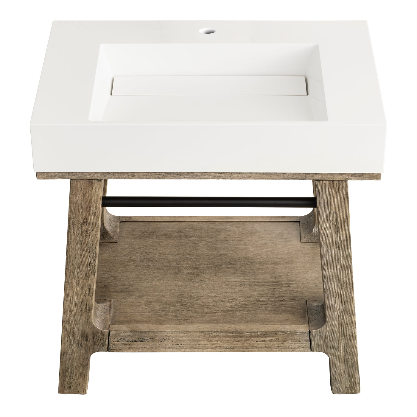 James Martin Auburn 31.5" Single Console Vanity, Weathered Timber by James Martin