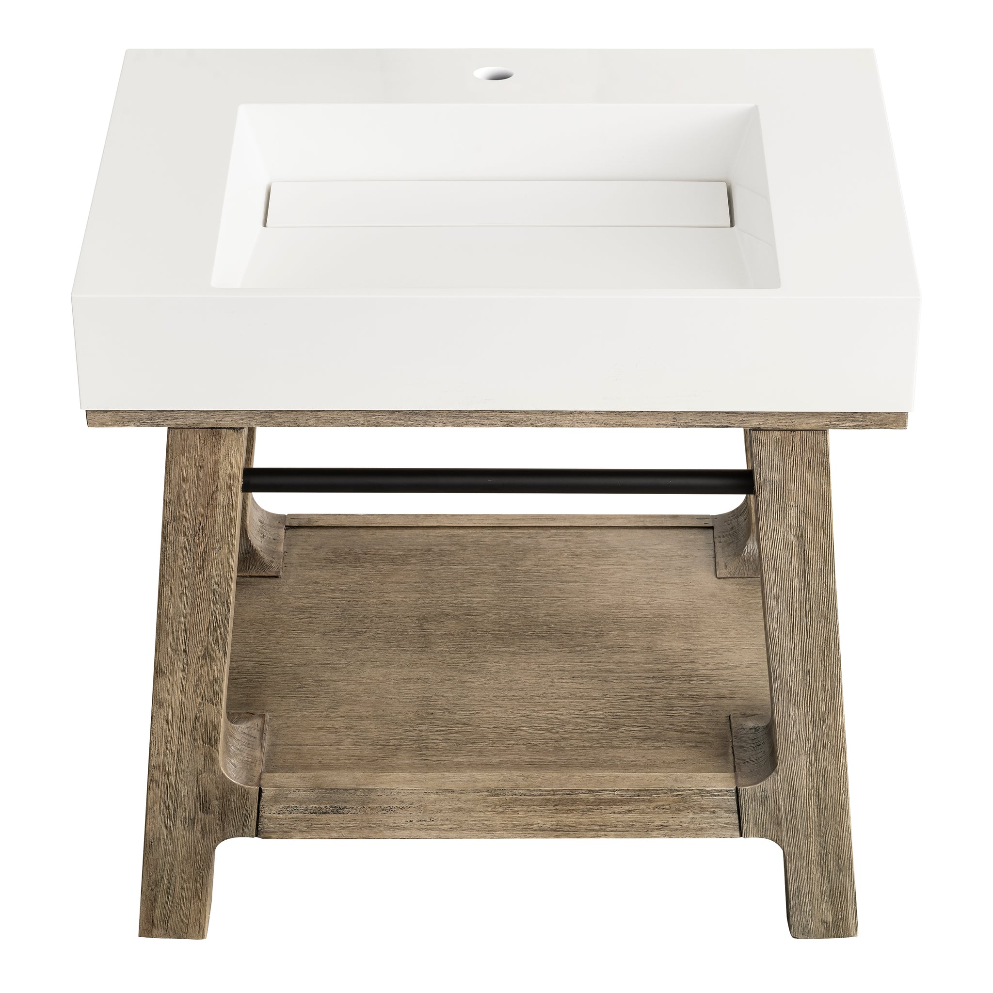 James Martin Auburn 31.5" Single Console Vanity, Weathered Timber by James Martin