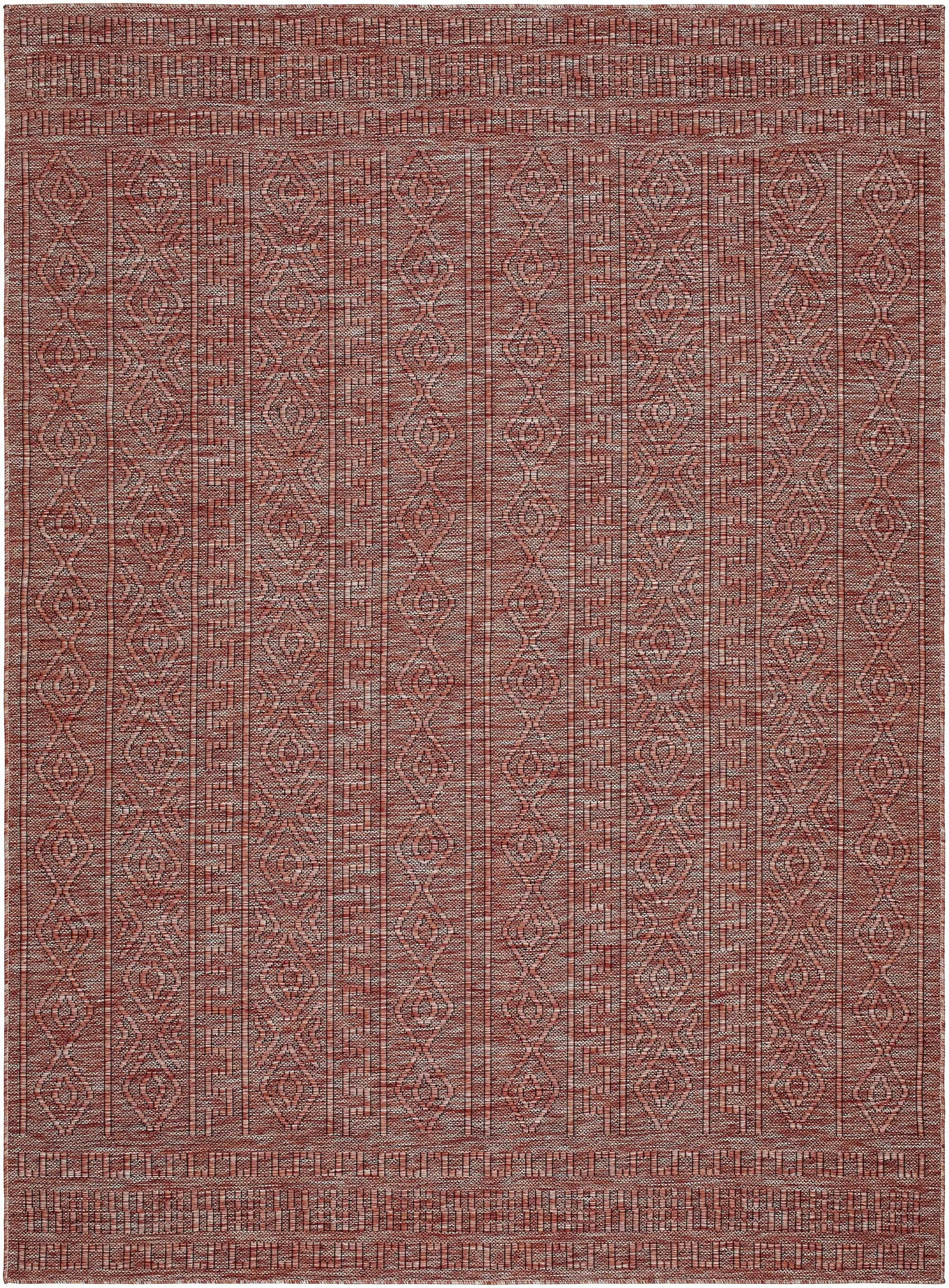 Nuela Burgundy Outdoor Area Rug - Clearance by Boutique Rugs