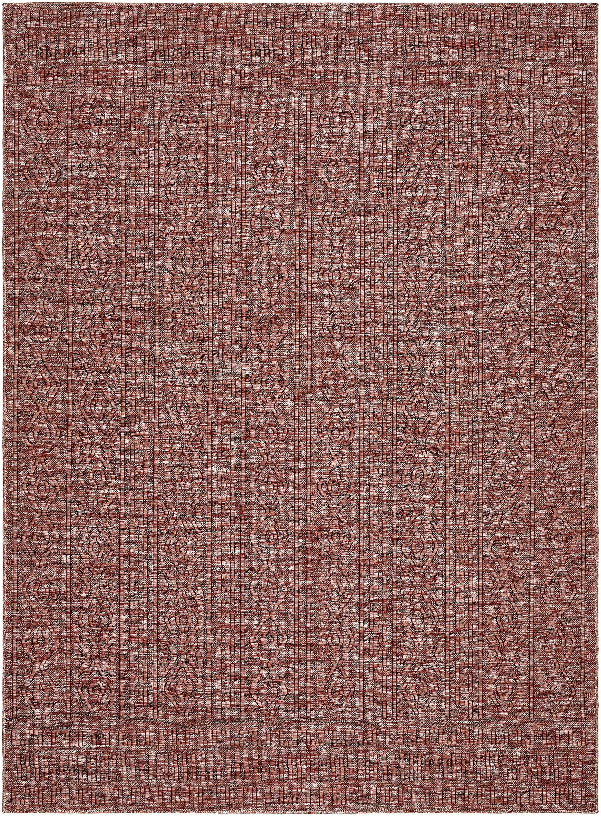 Nuela Burgundy Outdoor Area Rug - Clearance by Boutique Rugs