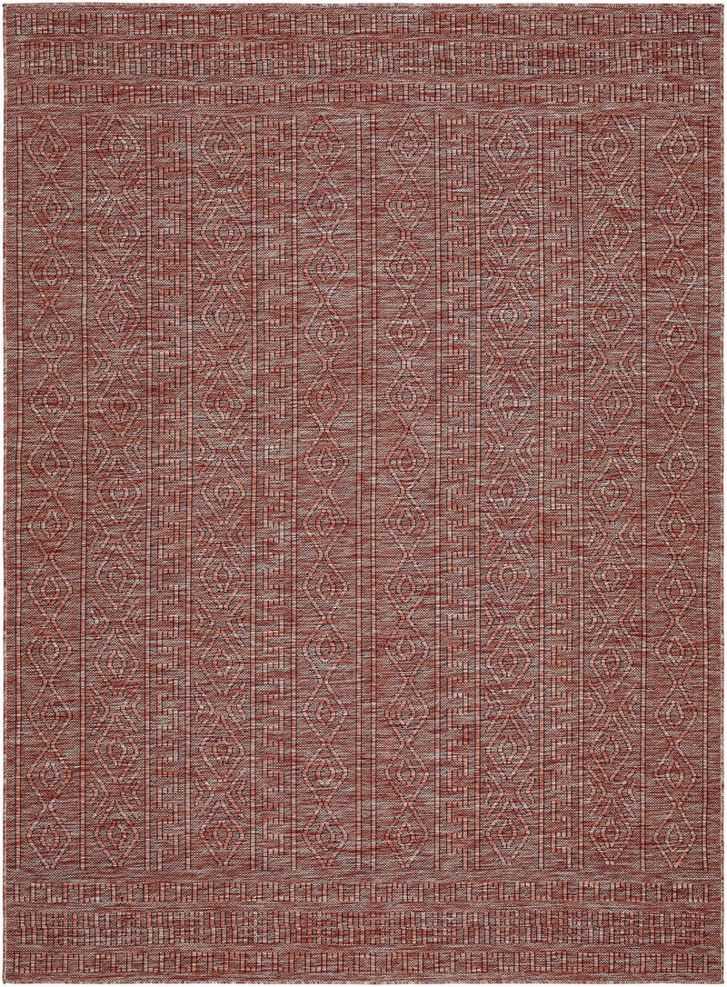 Nuela Burgundy Outdoor Area Rug - Clearance by Boutique Rugs
