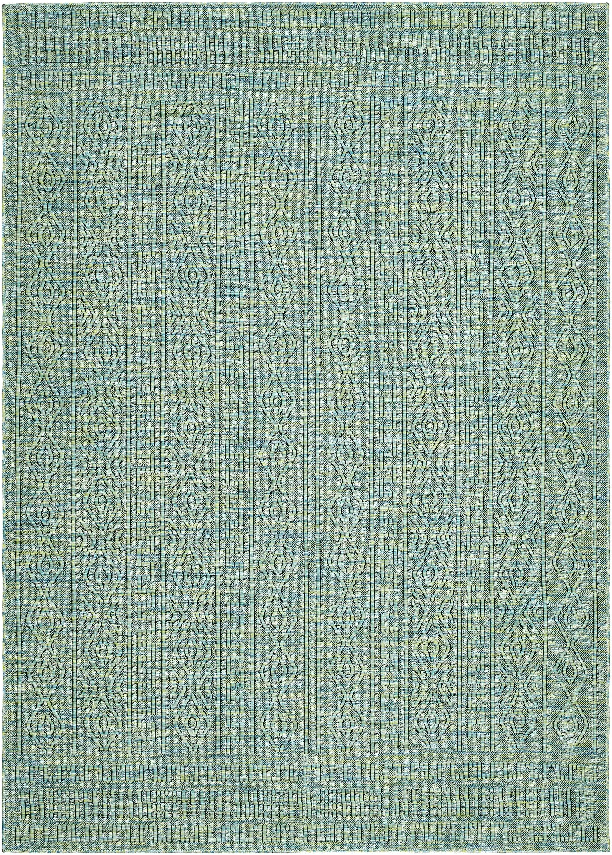 Nuela Green Outdoor Area Rug - Clearance by Boutique Rugs