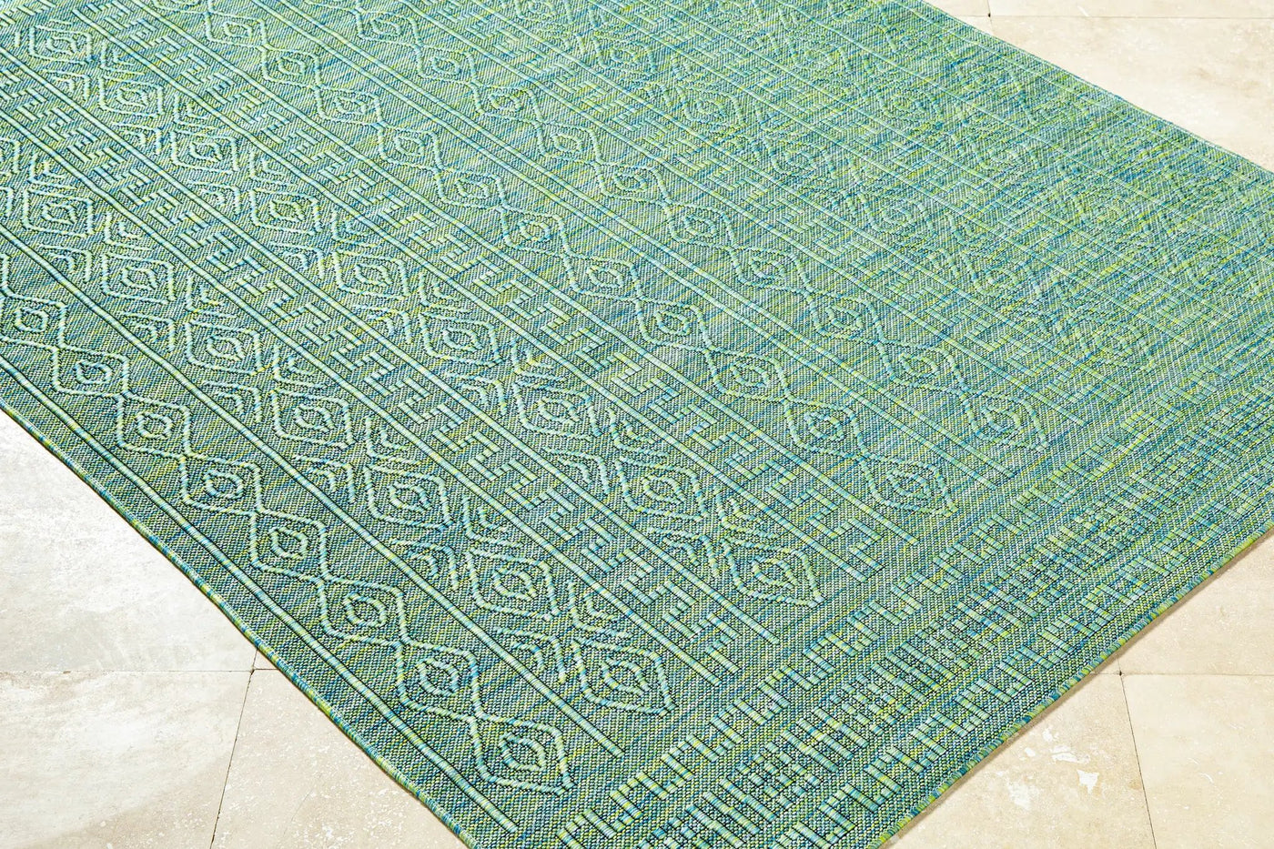 Nuela Green Outdoor Area Rug - Clearance by Boutique Rugs