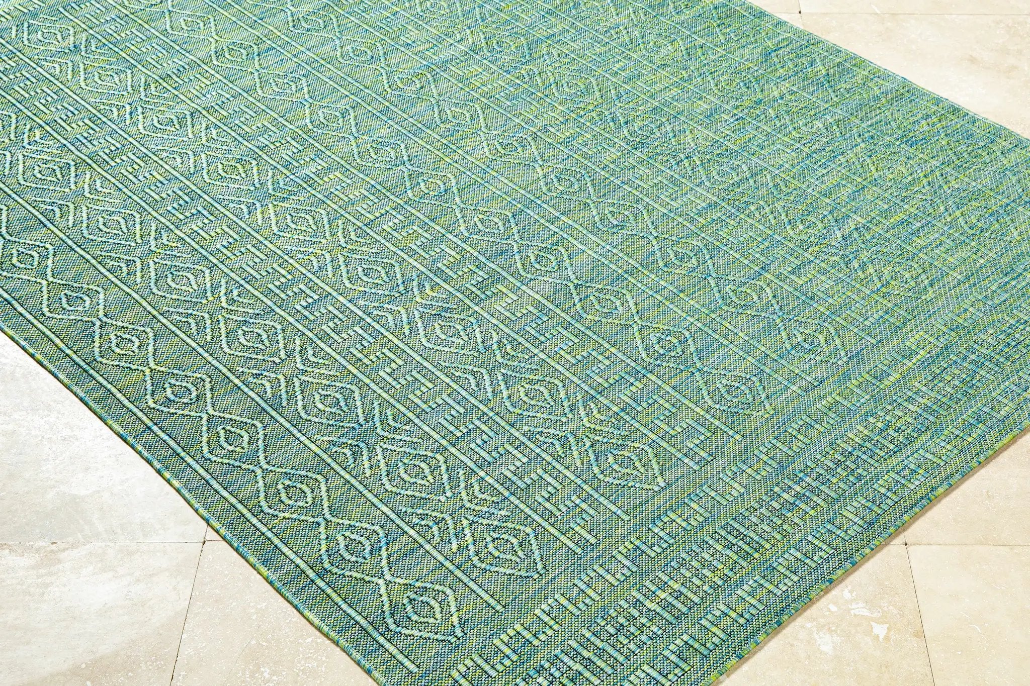Nuela Green Outdoor Area Rug - Clearance by Boutique Rugs