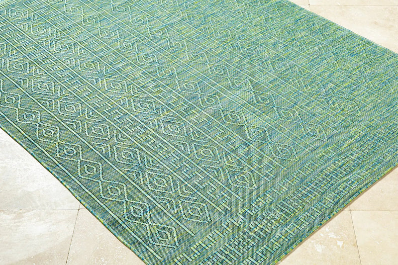 Nuela Green Outdoor Area Rug - Clearance by Boutique Rugs