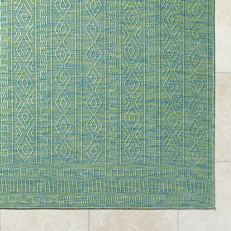 Nuela Green Outdoor Area Rug - Clearance by Boutique Rugs