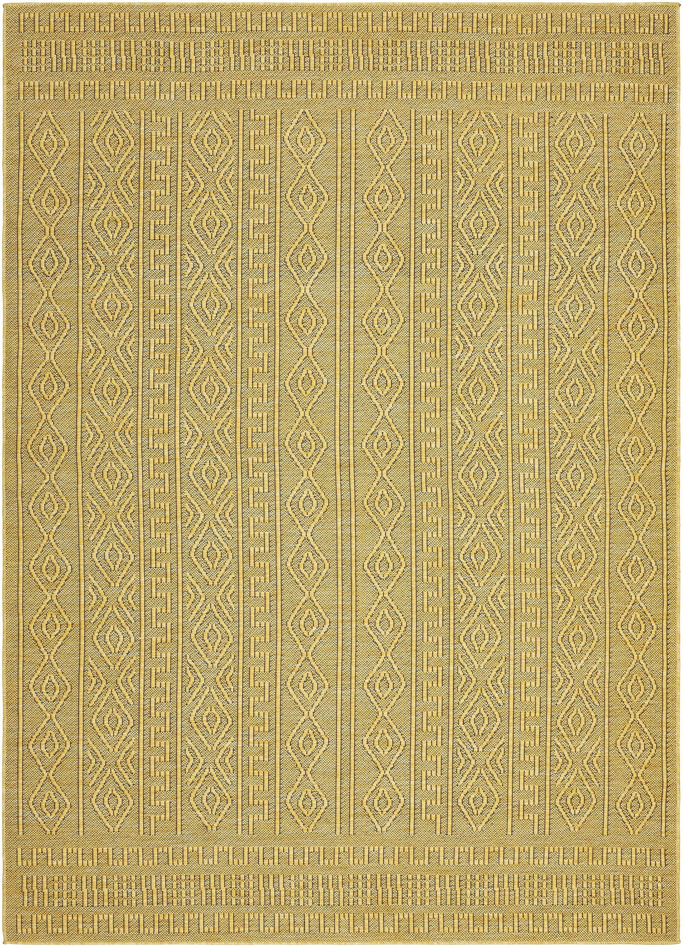 Nuela Mustard Outdoor Area Rug - Clearance by Boutique Rugs